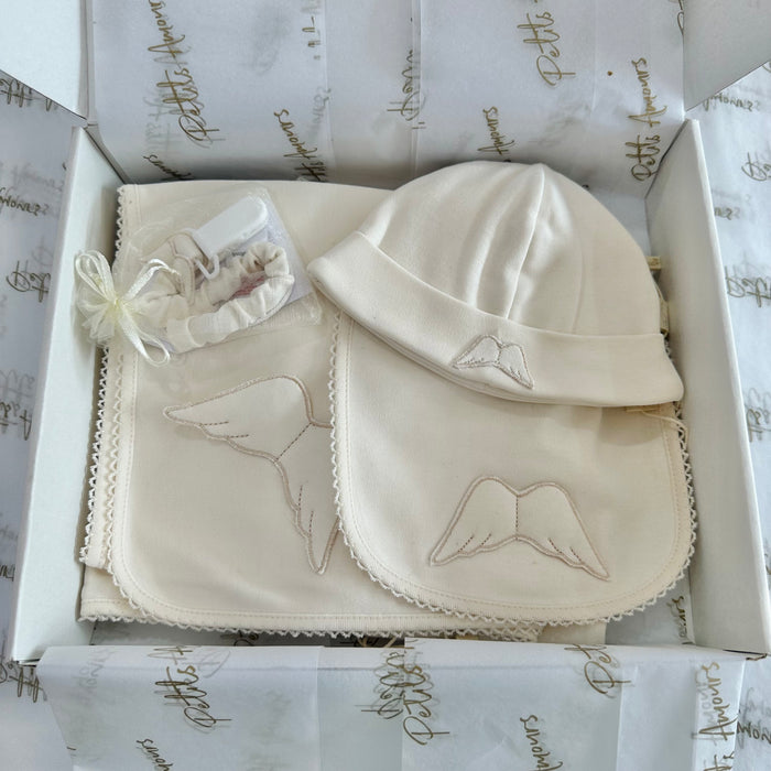 Beige Cotton Angel Wing Gift Box