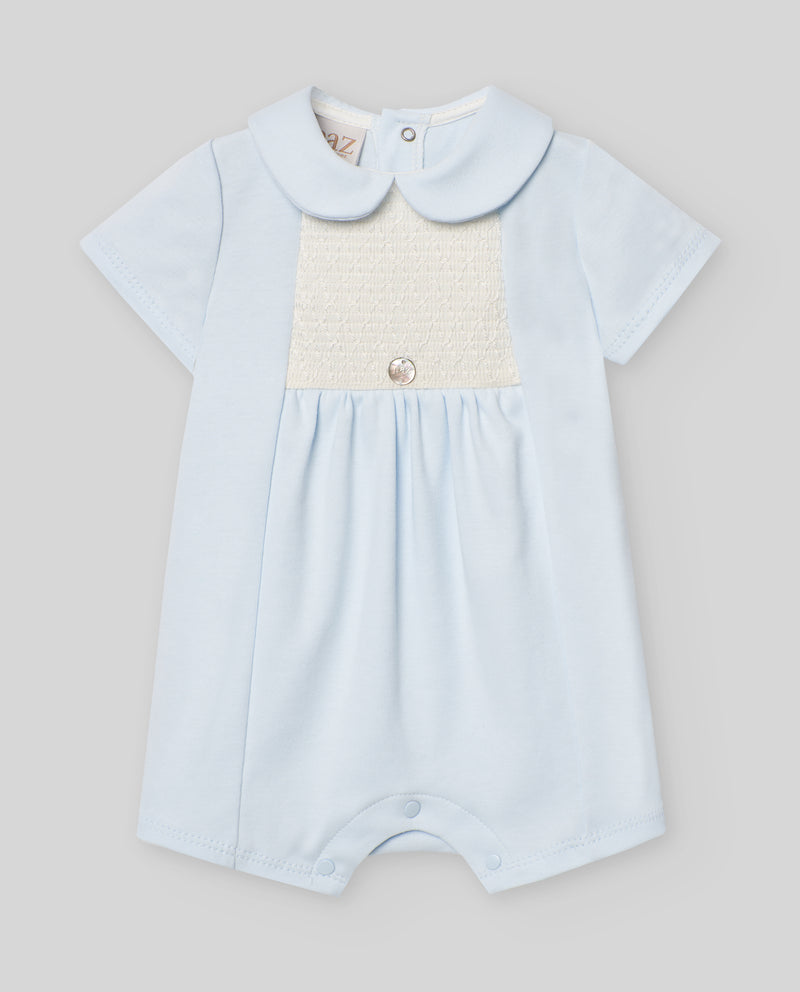 Blue Jersey Shortie Romper