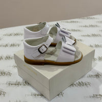 White Patent Bow Sandals