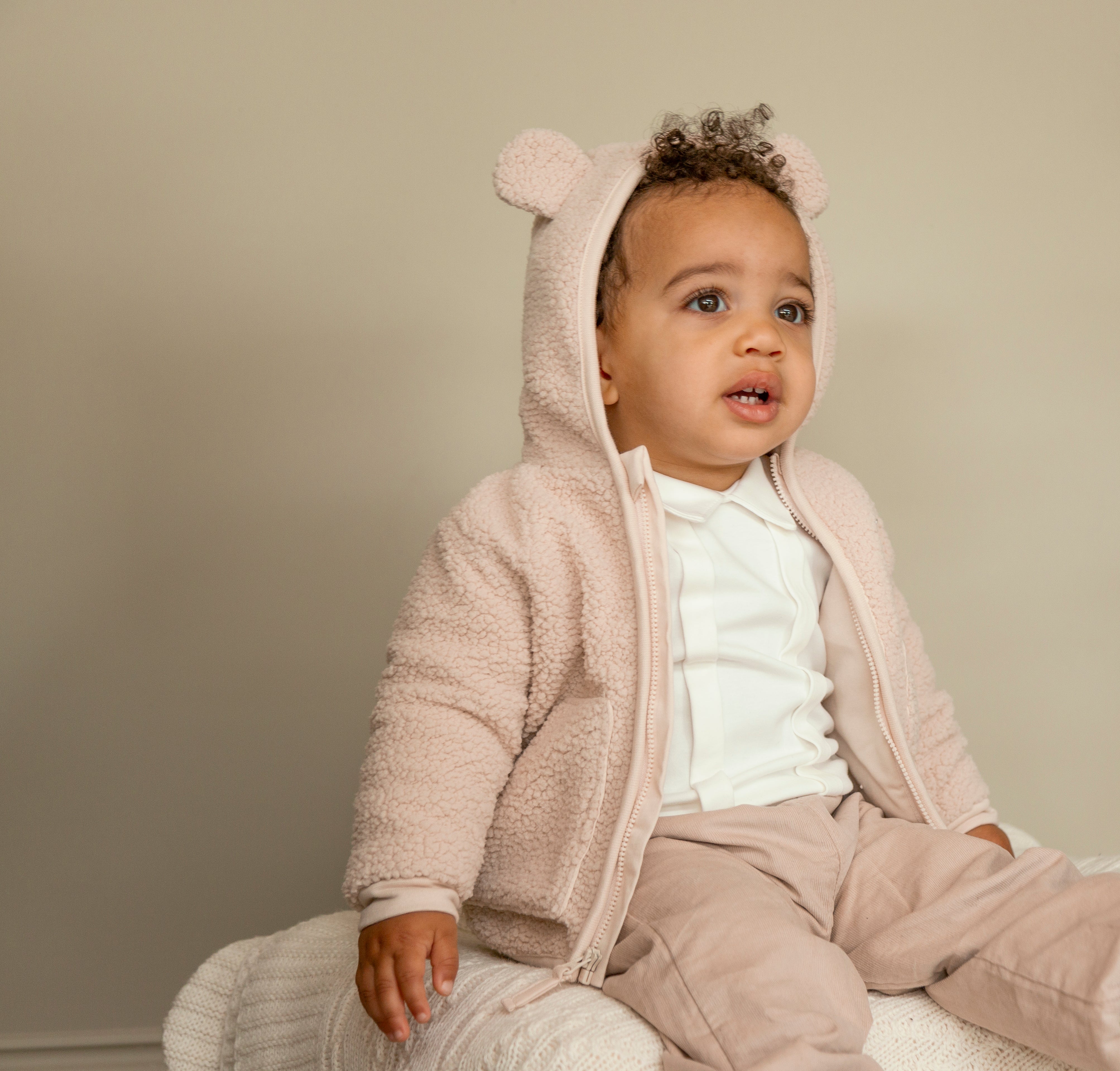 Beige Teddy Coat Petits Amours