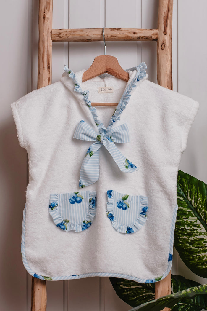 Blueberries Girls Poncho