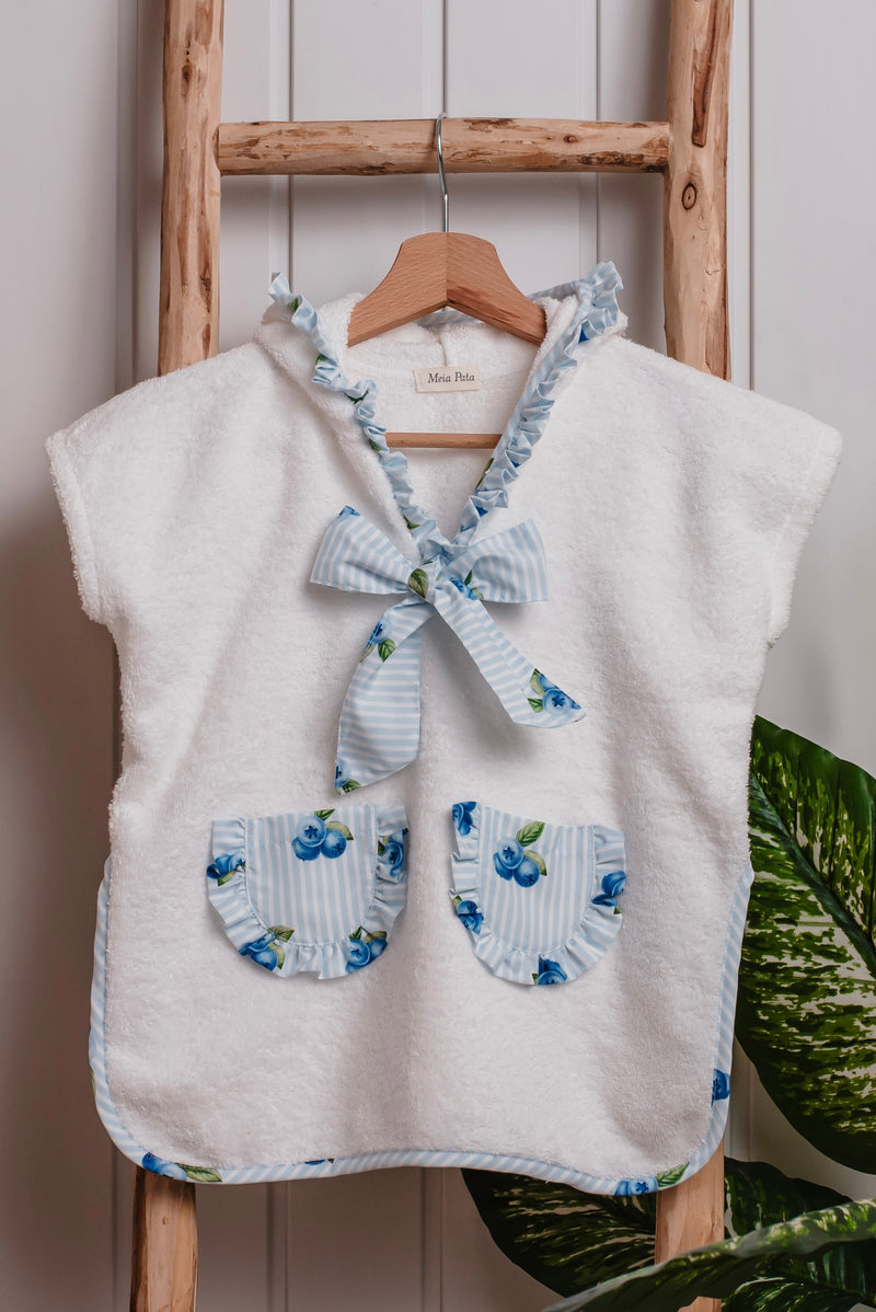 Blueberries Girls Poncho