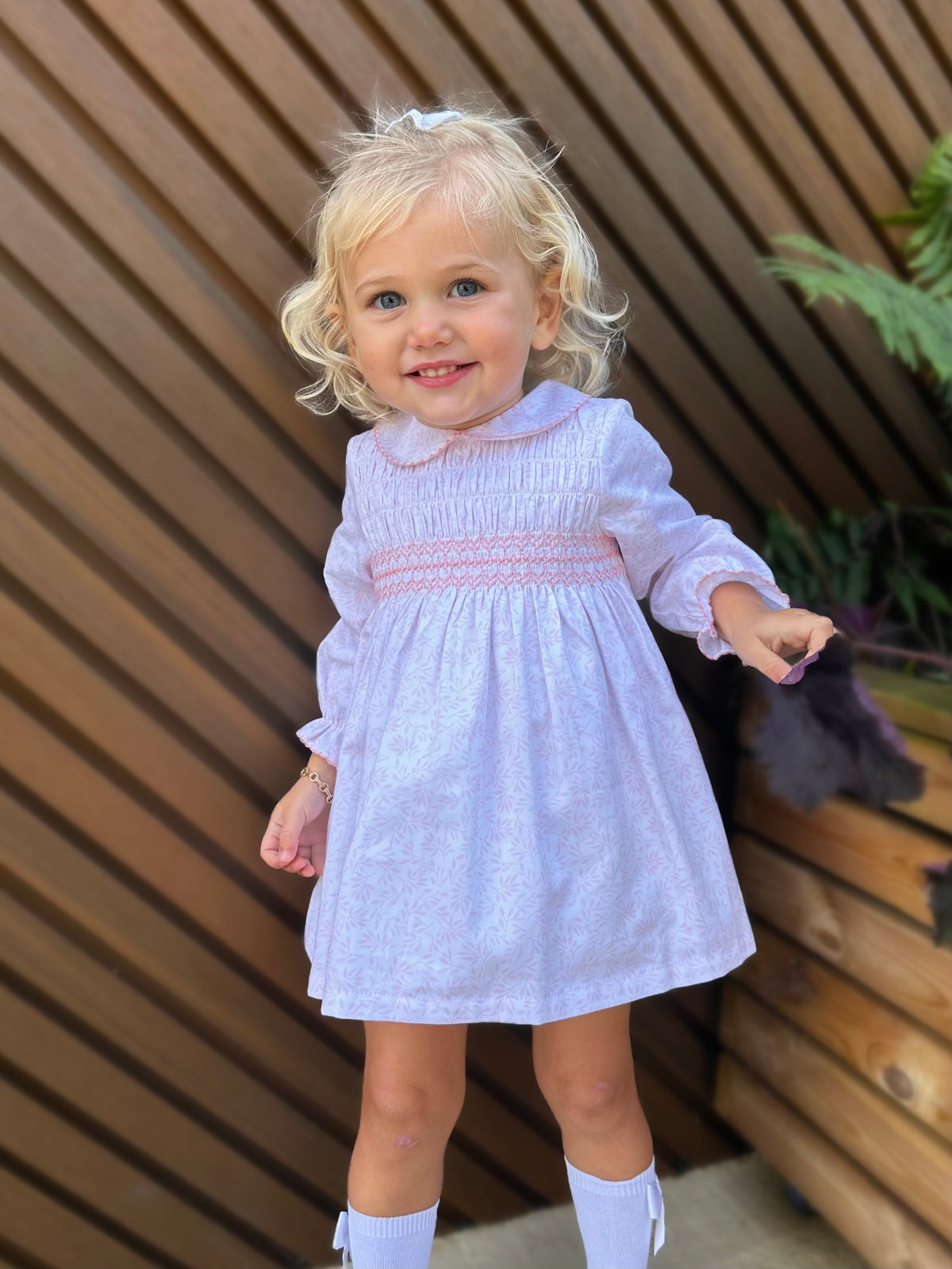 Pink Smocked Dress