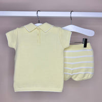 Lemon Knitted Polo Set