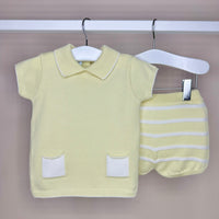 Lemon Knitted Polo Set