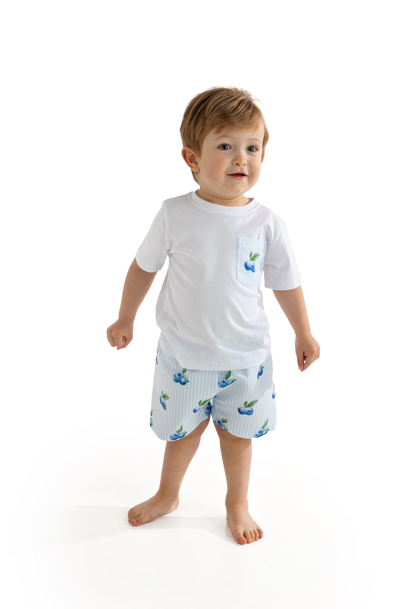 Blueberries Boys Swim Trunks