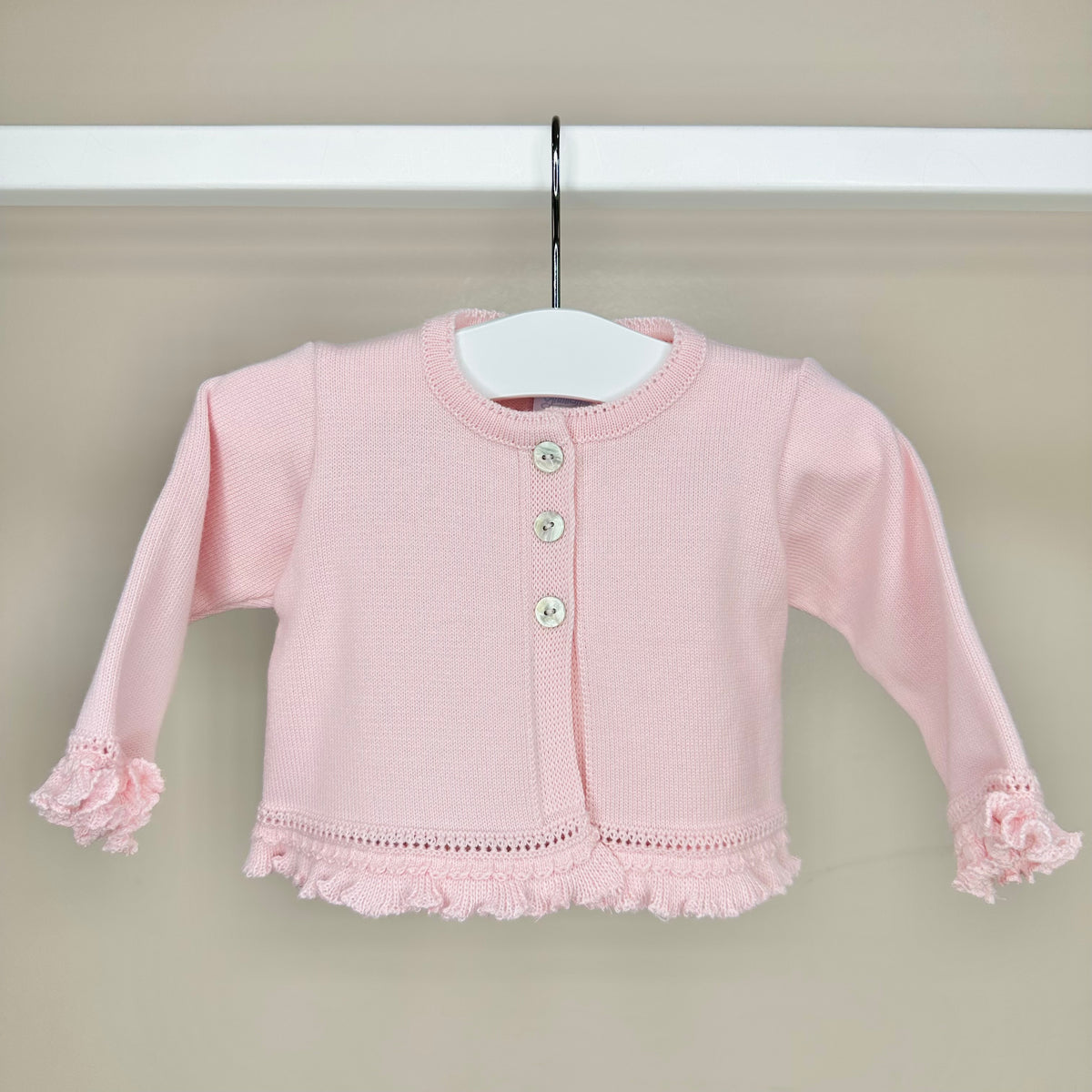 Pink Frilly Girls Cardigan