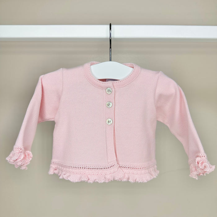 Pink Frilly Girls Cardigan