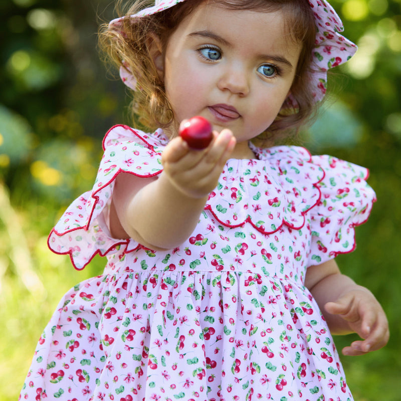 Pink Cherry Printed Dress