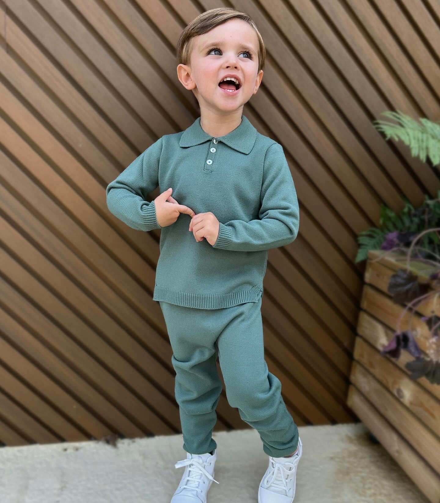 Green polo tracksuit best sale