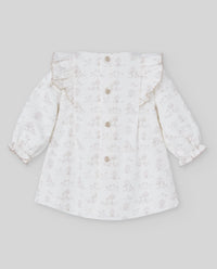 Ivory Toile de Jouy Print Dress