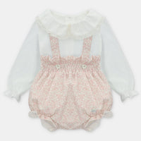 Pink Ditsy Floral Romper & Shirt