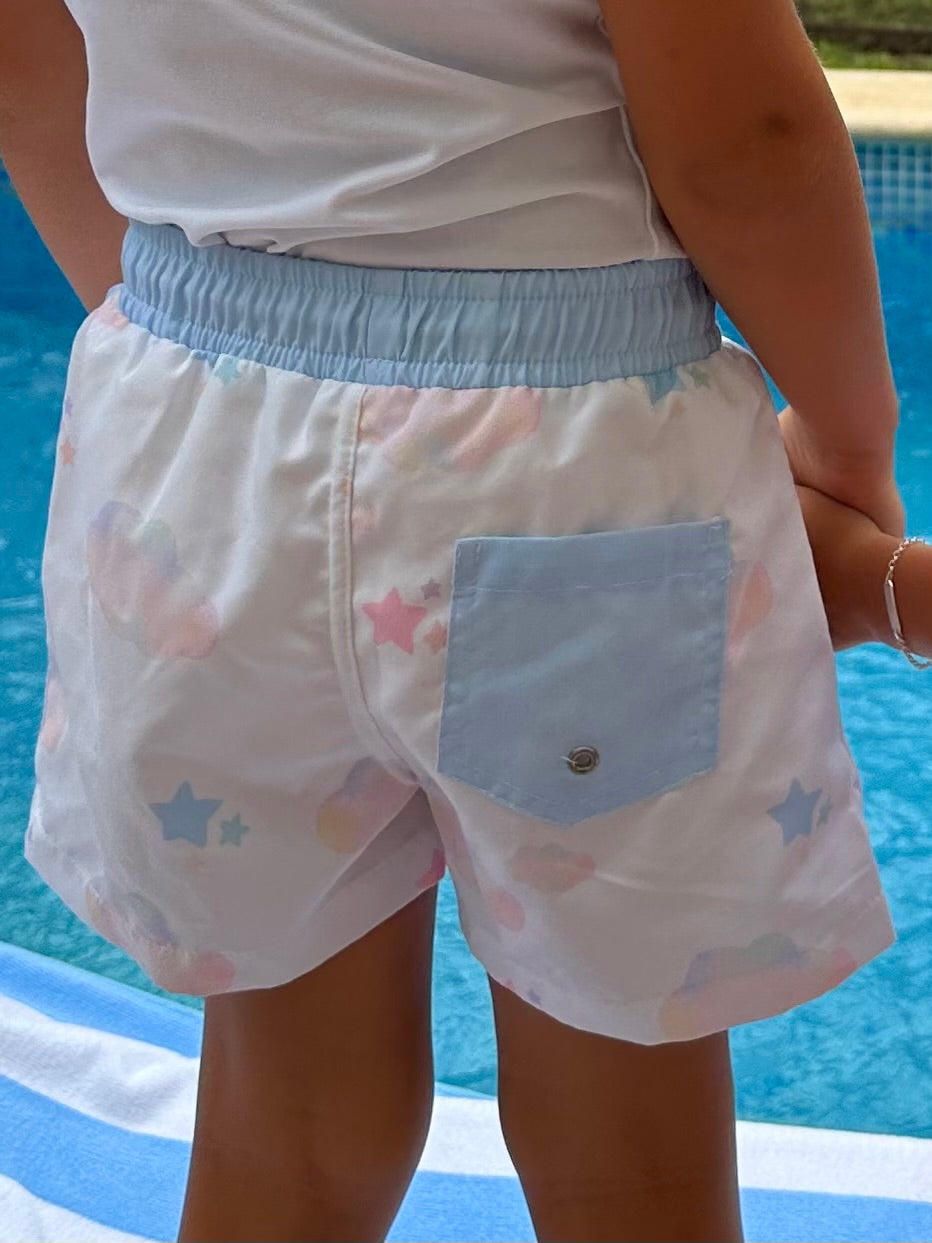 'Cotton Candy Dreams' Boys Swim Trunks