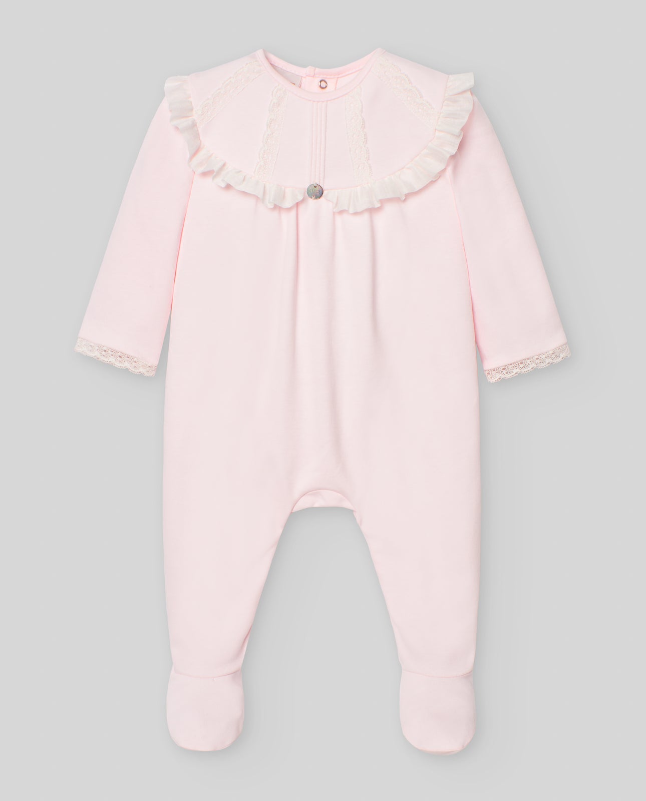 Pink Frilled Jersey Babygrow