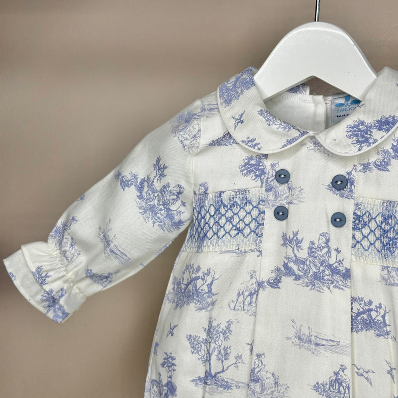 Blue Toile De Jouy Romper