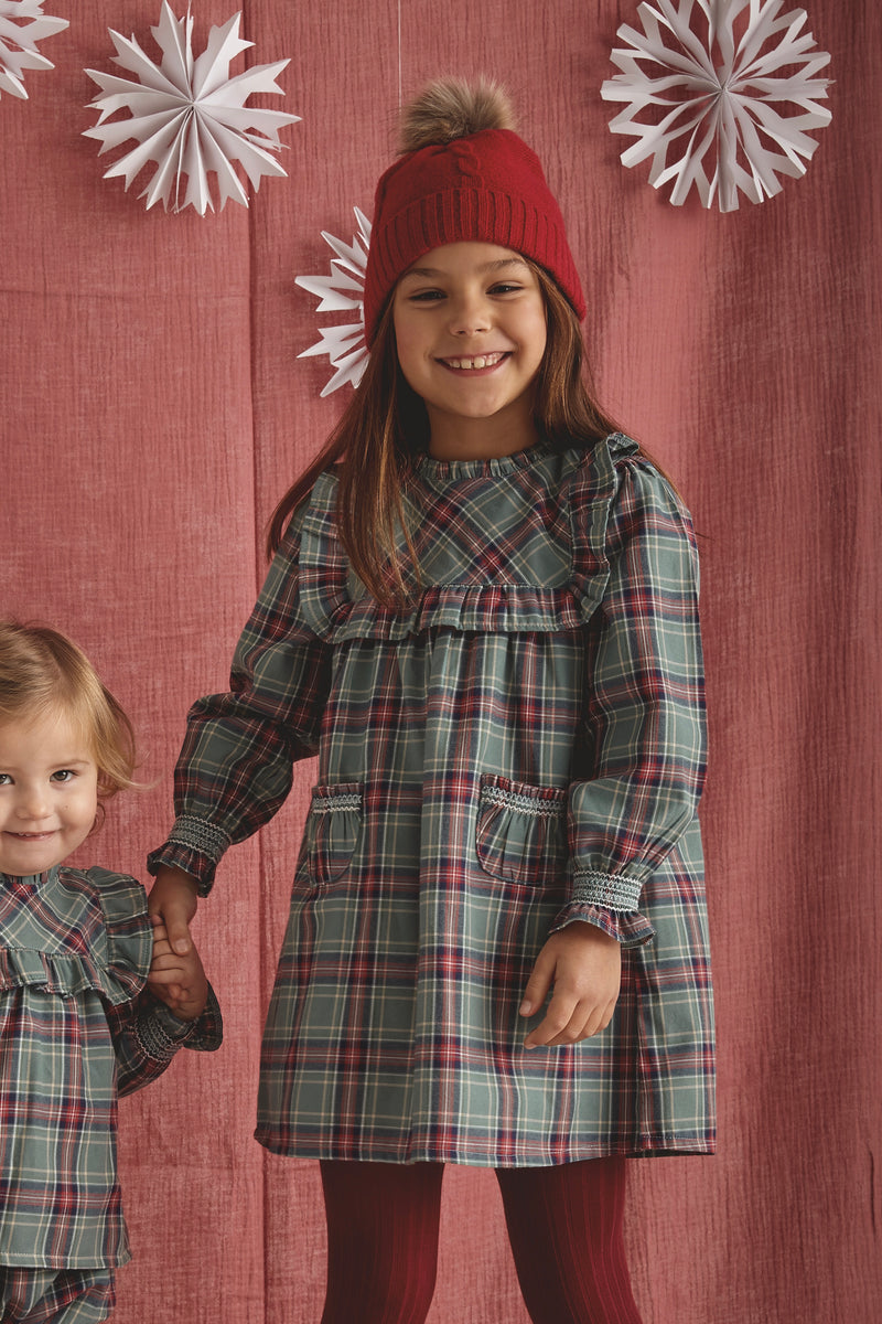 Pine Green Tartan Dress