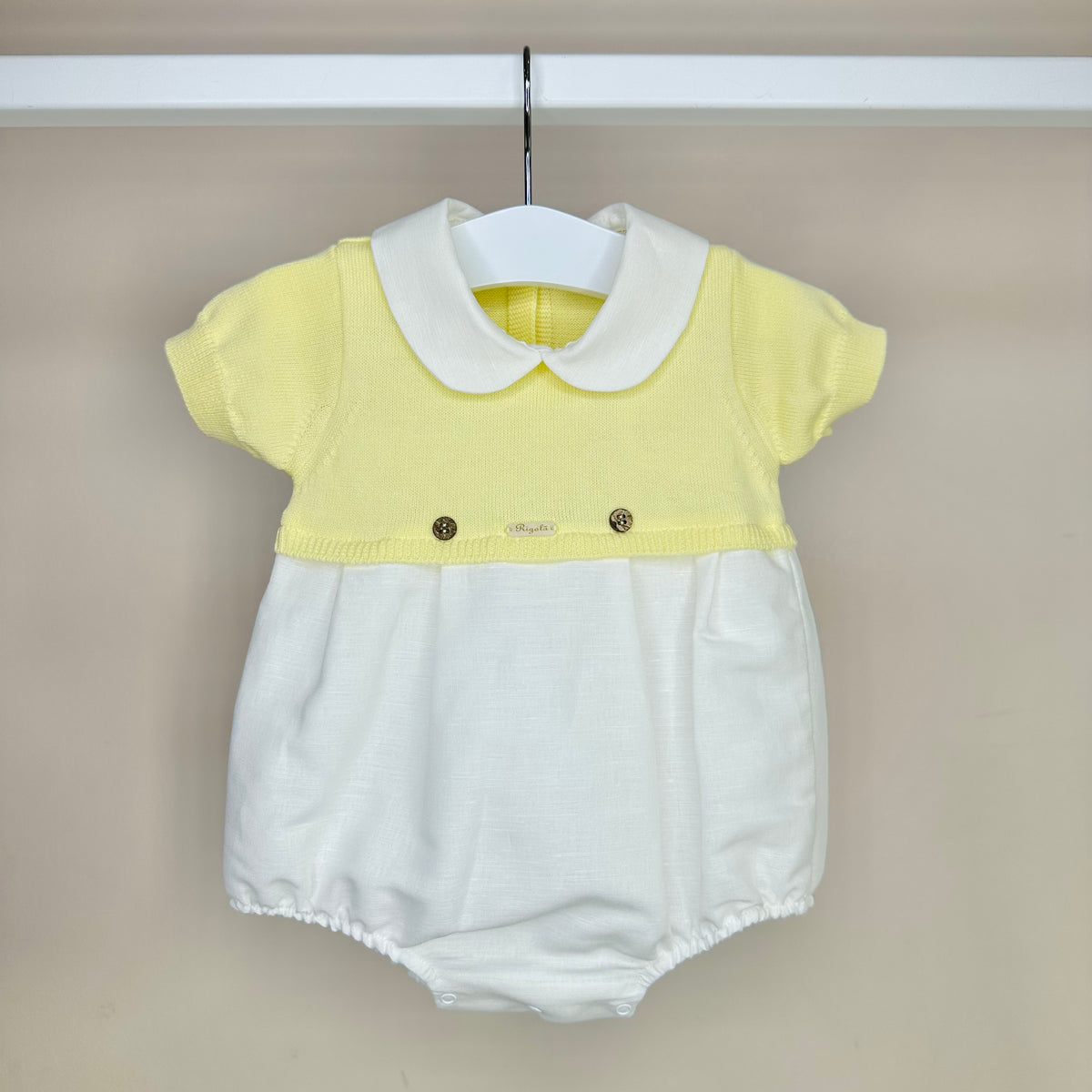 Lemon Half Knit Romper