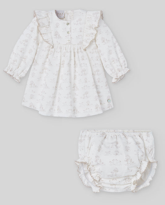 Ivory Toile de Jouy Print Set
