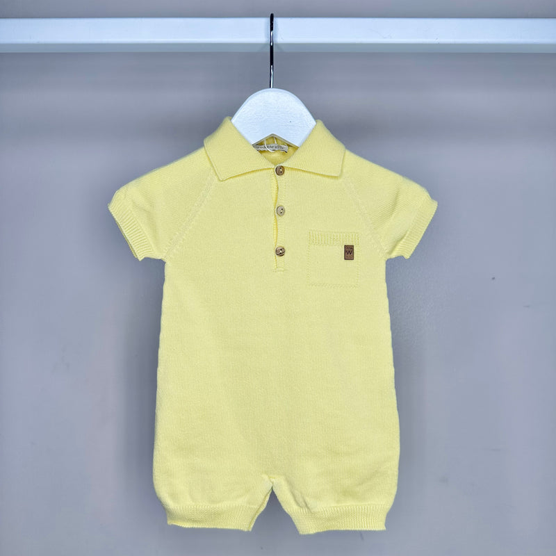 Lemon Knitted Classic Polo Romper
