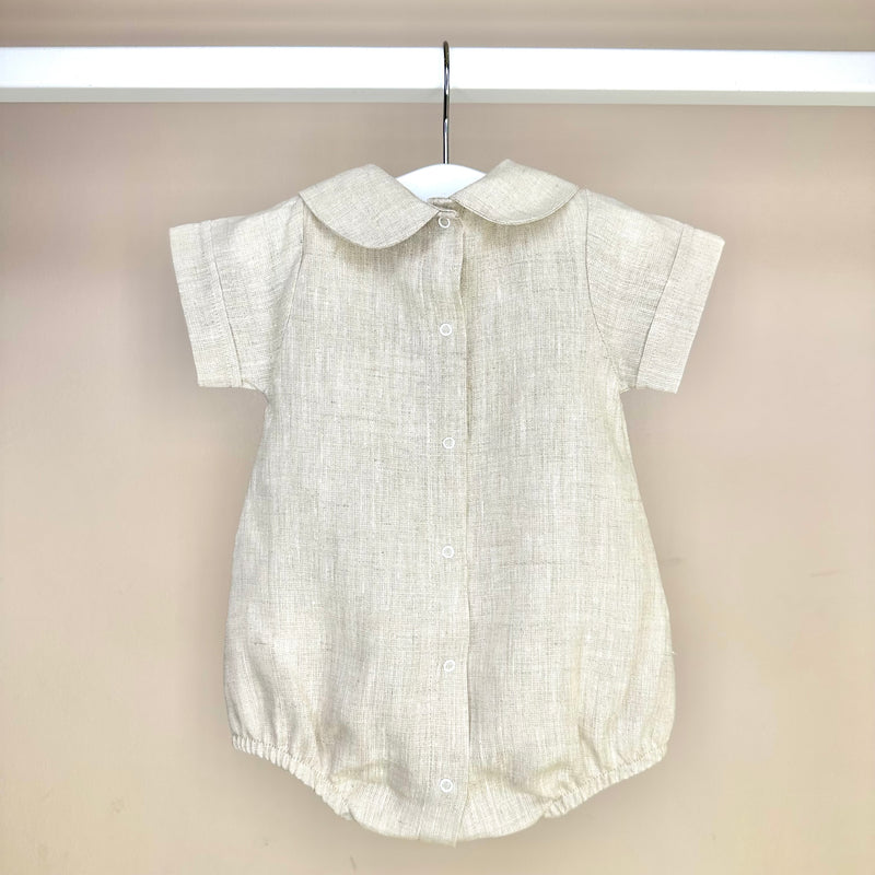 Beige Linen Romper