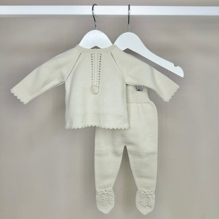 Beige Knitted Baby Set