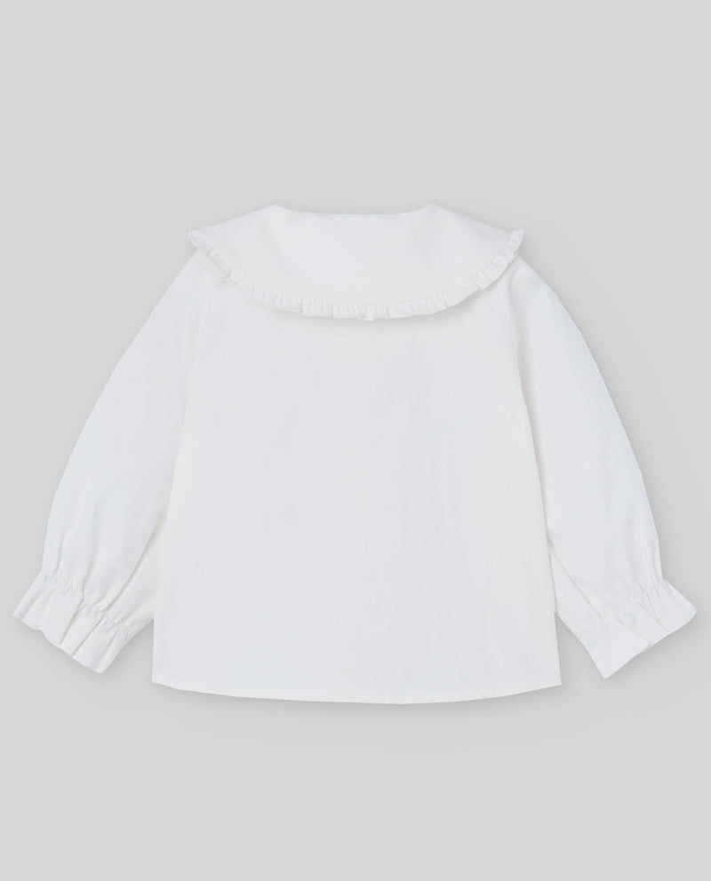 Ivory & Red Girls Check Romper & Shirt Set