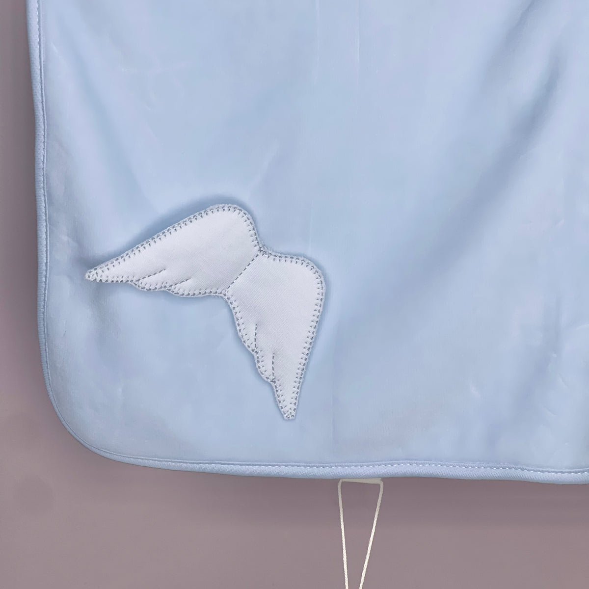 Blue Velour Angel Wing Blanket