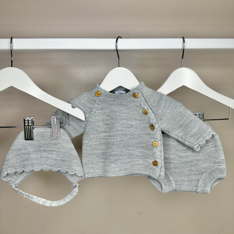 Grey Knitted Pant Set