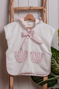 Pink Stripes Girls Poncho