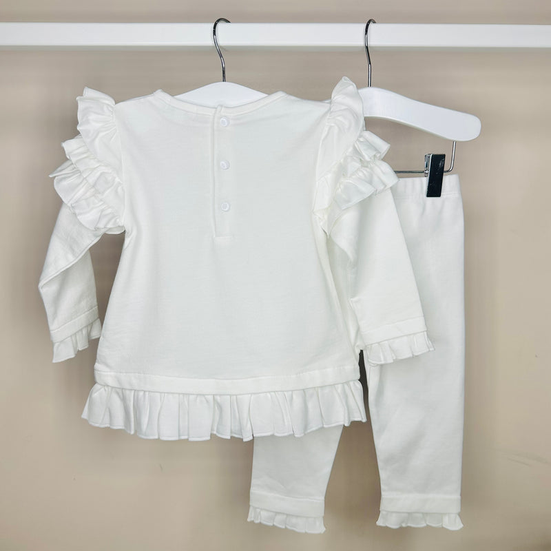 White Loungesuit With Bows