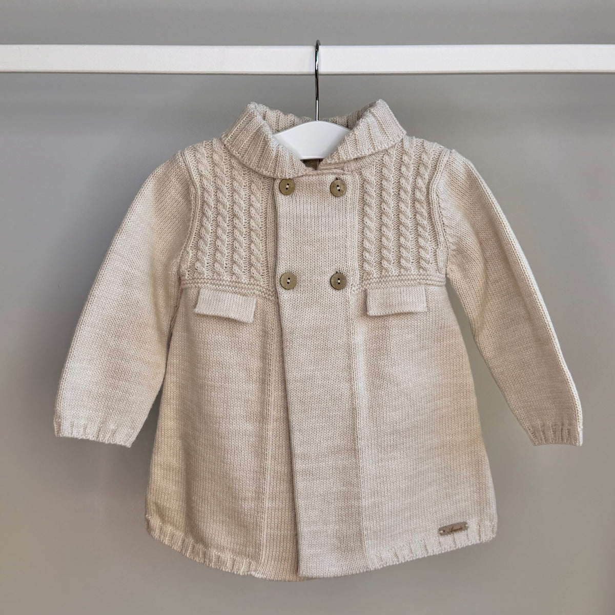 Beige Knitted Coat