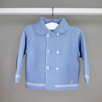 Blue Knitted Boys Coat