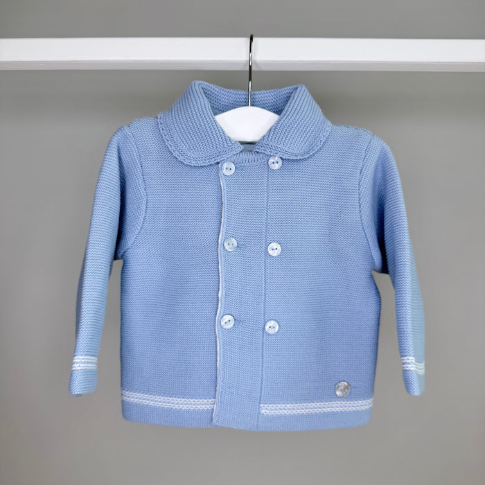 Blue Knitted Boys Coat
