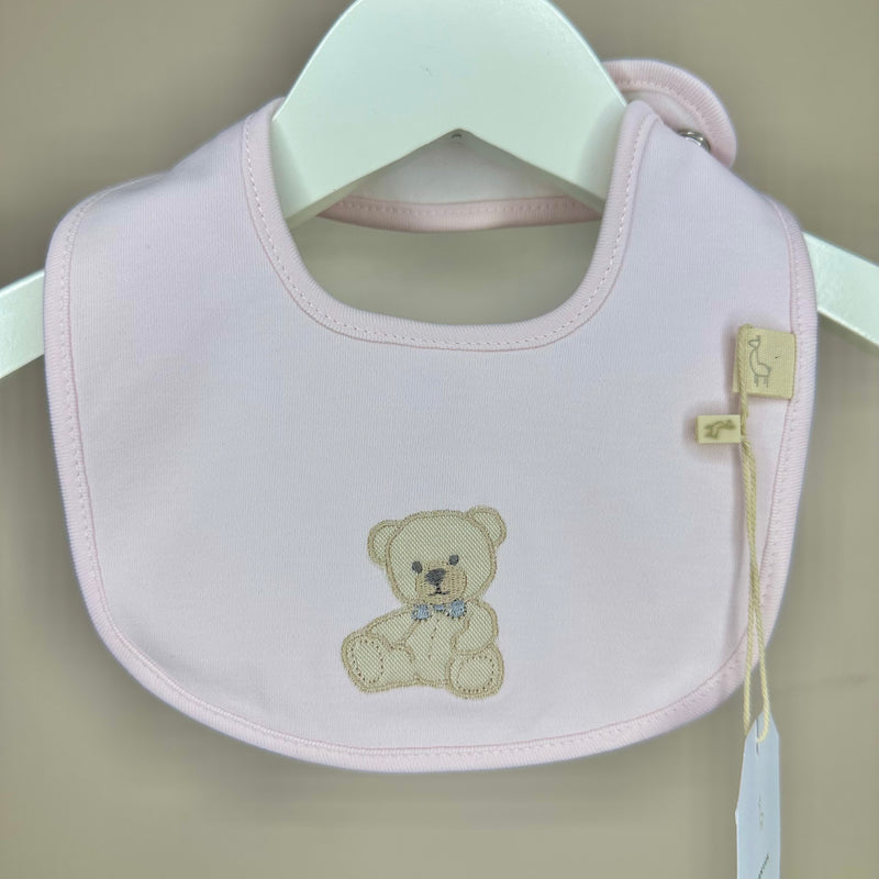 Pink Teddy Bib