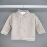Beige Knitted Boys Coat
