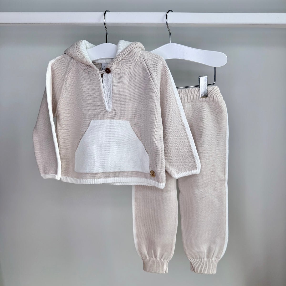 Beige & Cream Hoodie Tracksuit