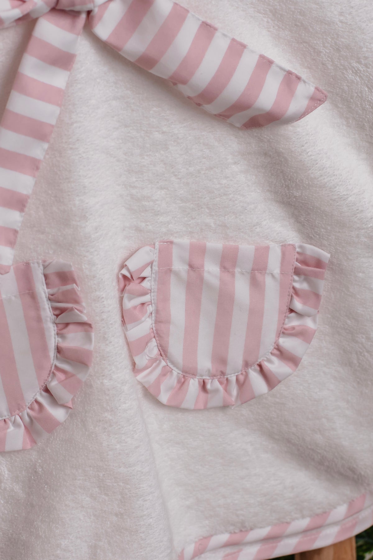 Pink Stripes Girls Poncho