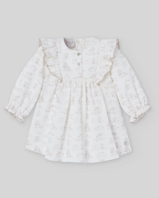 Ivory Toile de Jouy Print Set