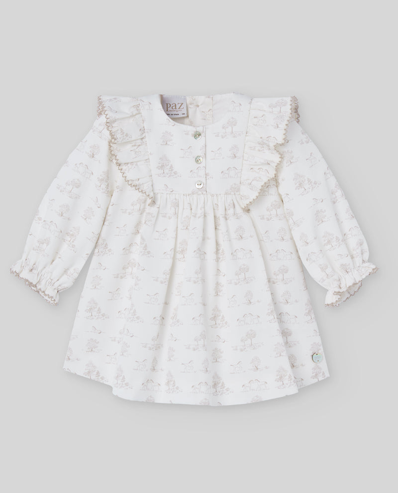 Ivory Toile de Jouy Print Set