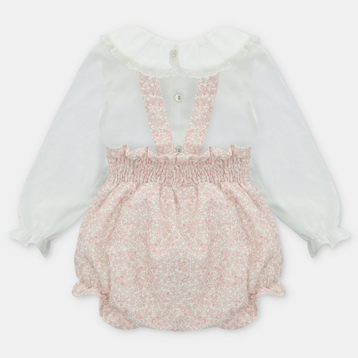 Pink Ditsy Floral Romper & Shirt