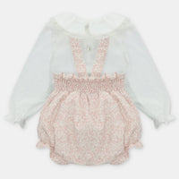 Pink Ditsy Floral Romper & Shirt