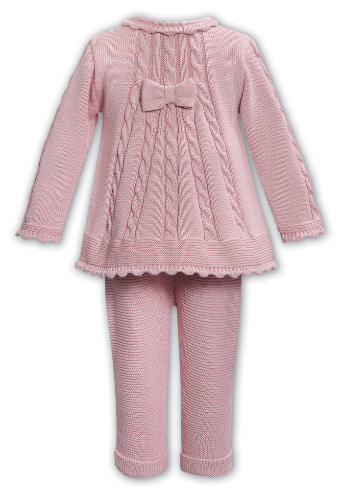 Rose Pink Knitted Cable Tracksuit