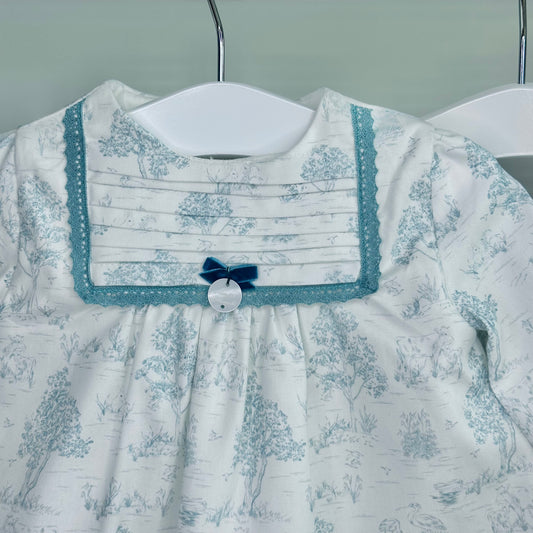Blue Toile De Jouy Pant Set