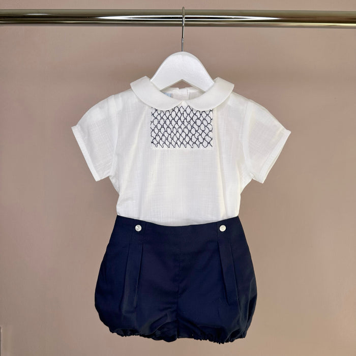 Navy & Ivory Boys Buster Suit