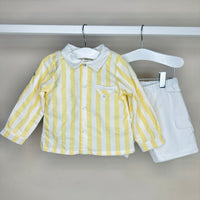 Lemon Striped Shorts Set