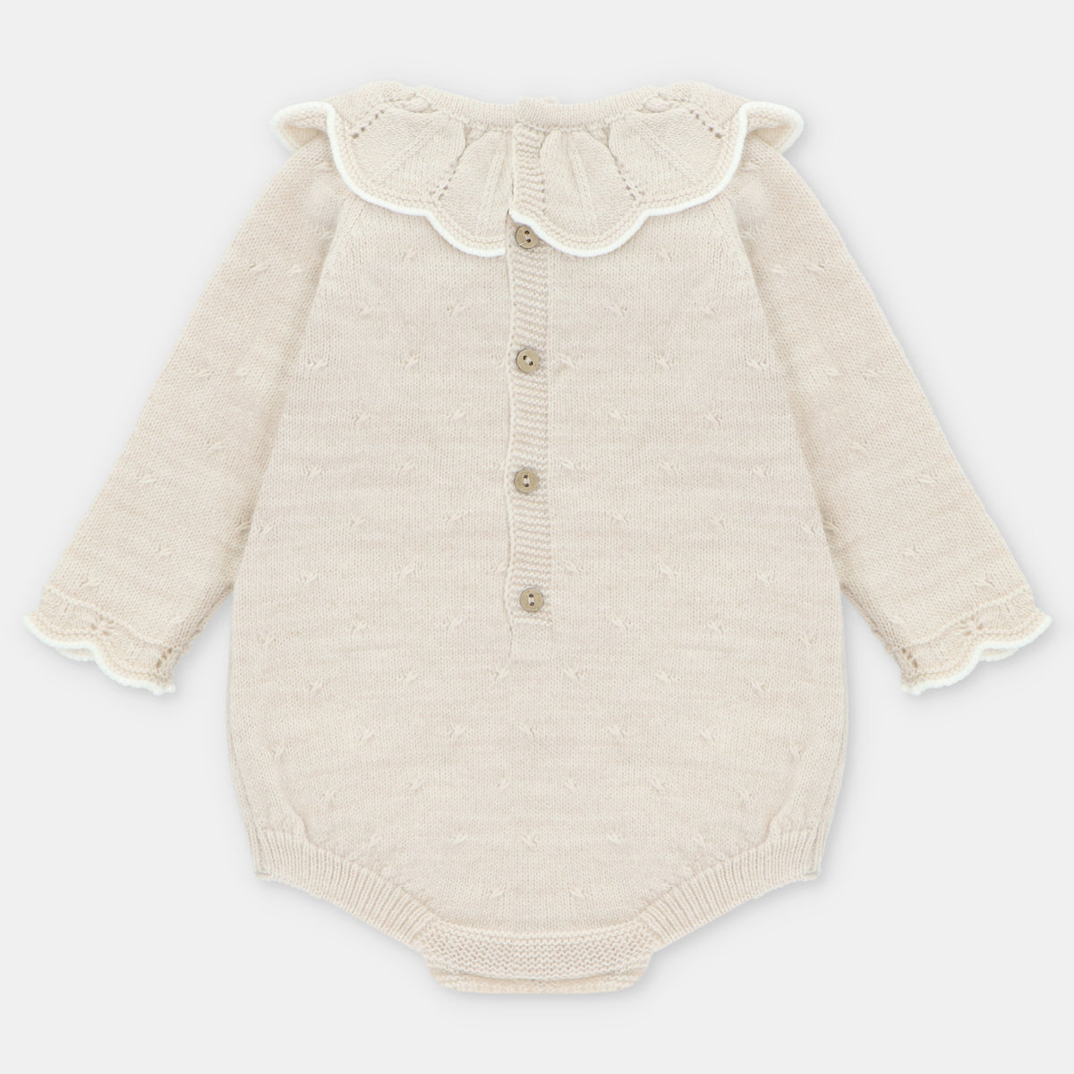 Beige Knitted Romper