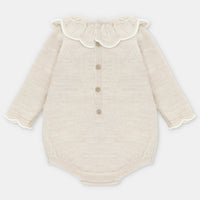 Beige Knitted Romper