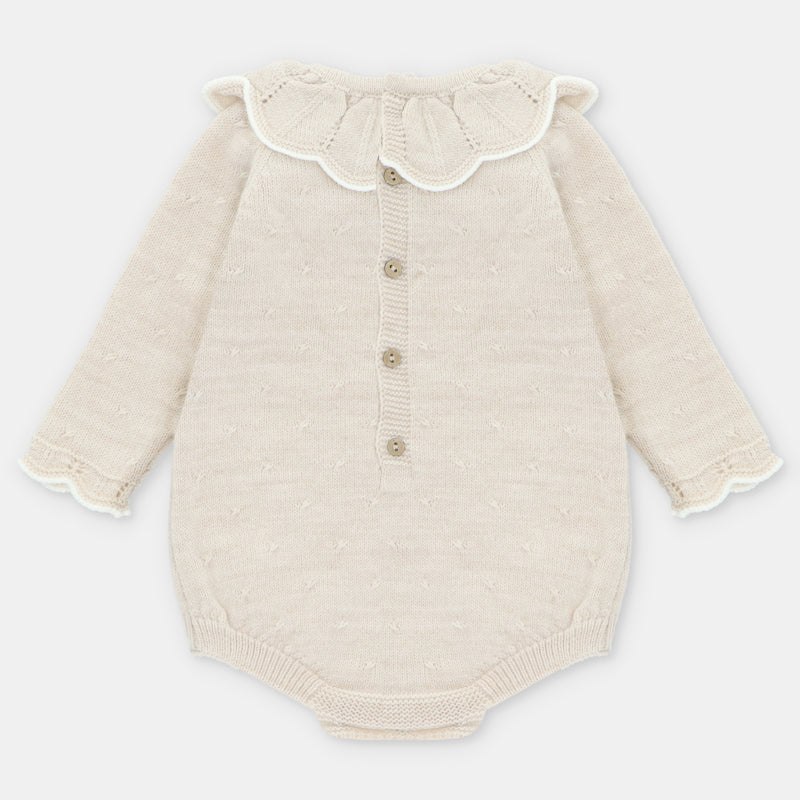 Beige Knitted Romper