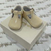 Cream Patent Pram Shoes