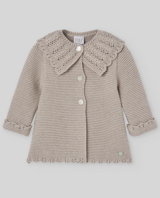 Beige Knitted Coat